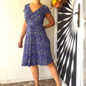 Fit & Flare Cross Front Dress 12